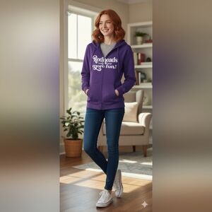 Redheaded T-Shirts Company Redheads Really Are More Fun Zip Up Hoodie L (EUC)